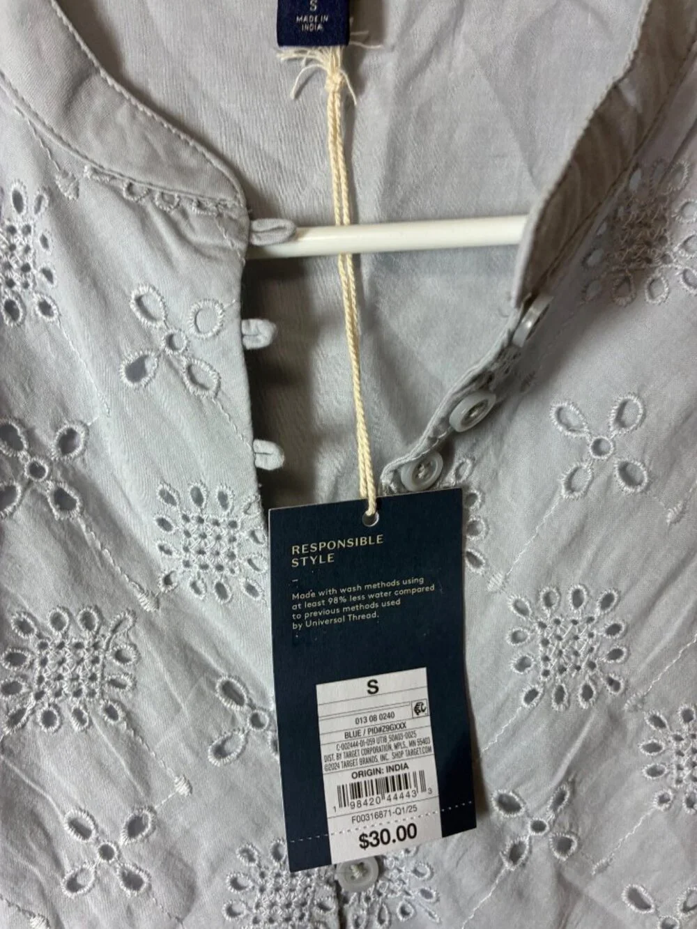 NWT Universal Thread Cotton Dress +Pockets Short Sleeve Gray Size Small MSRP $30 - Picture 3 of 6
